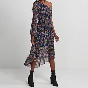 Express Floral One Shoulder Dress - XS - NWT